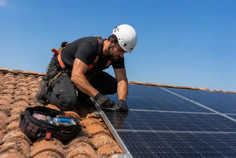 Maintenance et monitoring de panneaux solaires à Saint-Esteben